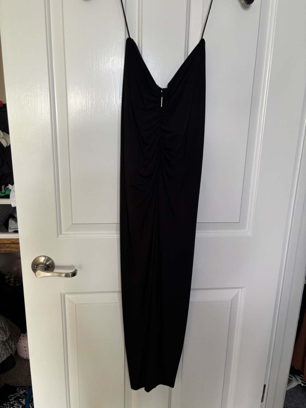 NWOT Jason Wu Black STRAPLESS midi Dress with rouching size 6 - Picture 7 of 12